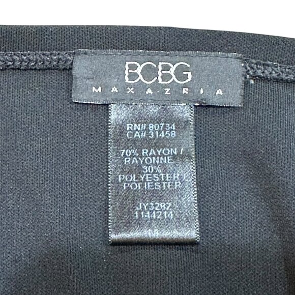 BCBG‎ Black Lace Ruffle Bottom Pull On Slip Pencil Skirt 90's Vintage Medium - Picture 4 of 5